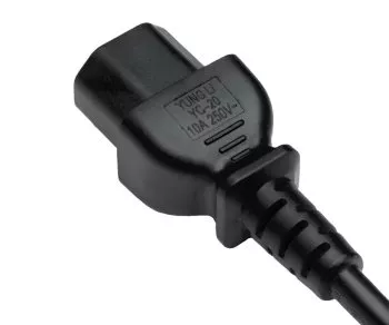 Warm device cable C14 to C15, 1mm², extension, VDE, black, length 3.00m